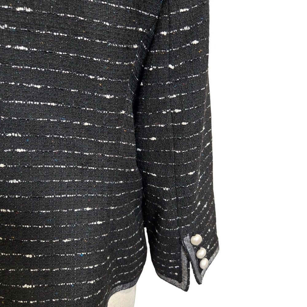 Mary Kay Nicole Miller Tweed Blazer Jacket Womens 14P Oldmoney Pearl Buttons - Picture 10 of 12
